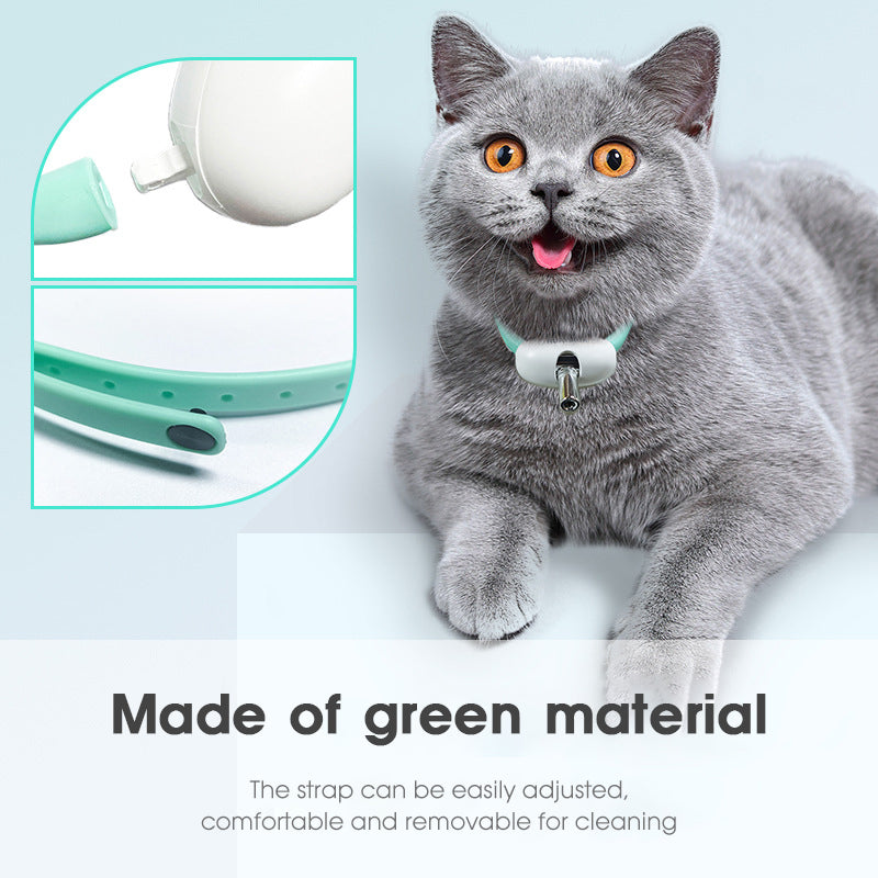 CJ automatic cat toy collar with smart laser, USB charging, interactive teasing for kittens and cats, amusing pet training accessory
