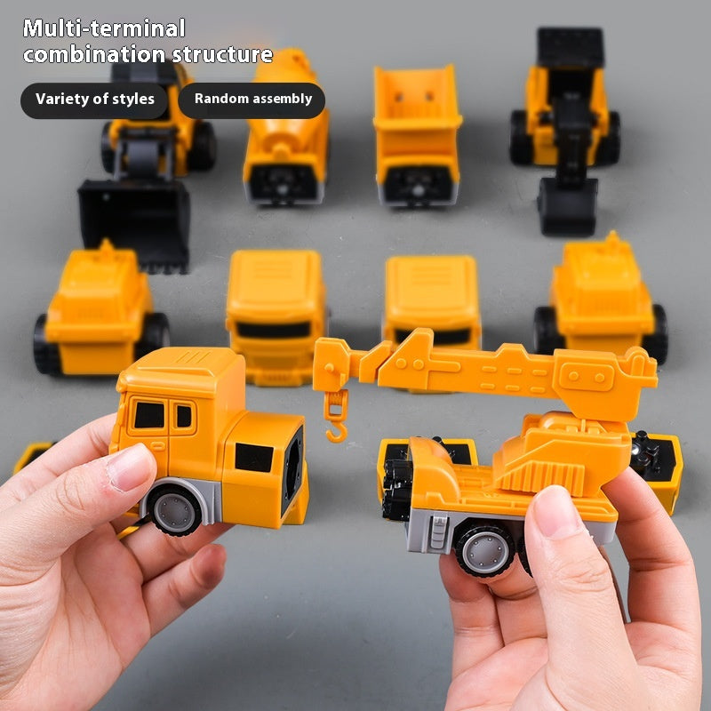 Colorful magnetic building blocks by CJ, designed for children’s educational and deformable toy play, assembled in various shapes.