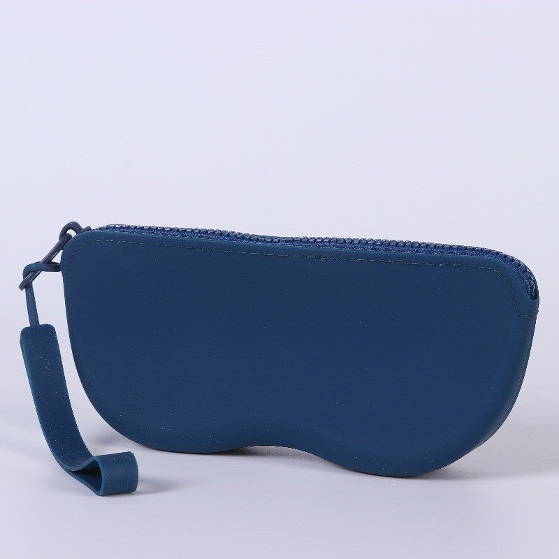 CJ mirror storage bag and silicone sunglasses hanging storage box with compartments for organizing eyewear.