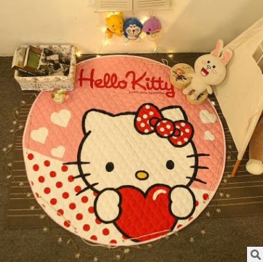 CJ Explosion Models cotton car storage mat and toy organizer, round outing climbing mat with storage bag for children.