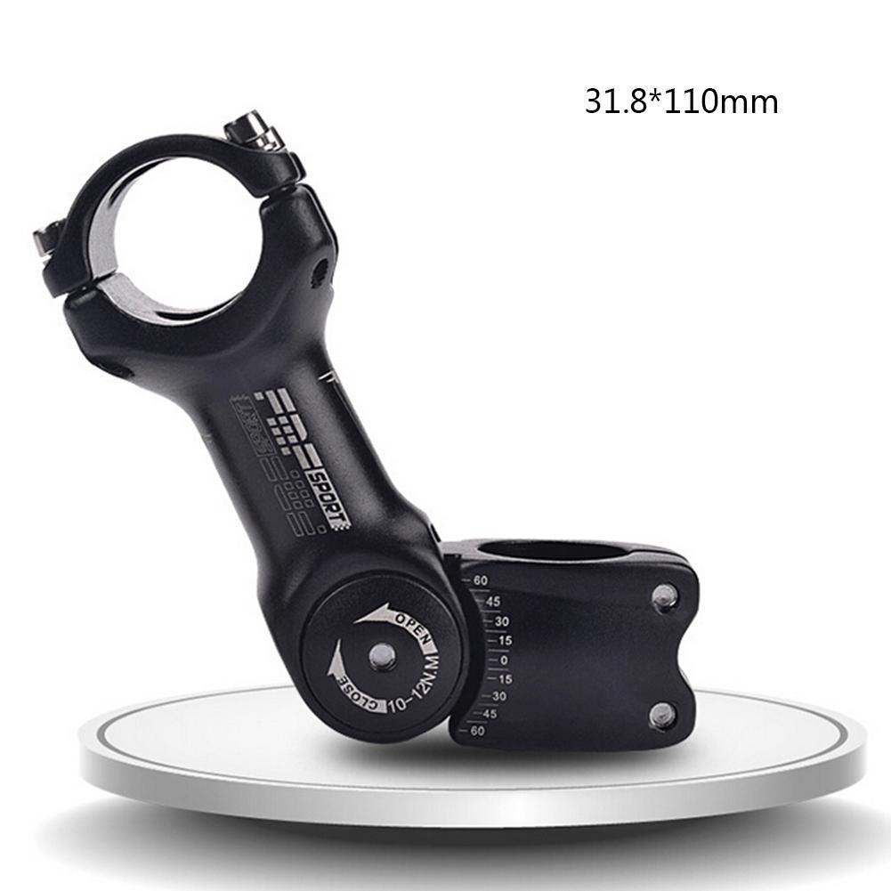 CJ bicycle adjustable stem with adjustable angle, showing the sleek, lightweight design and secure clamp for bike handlebars.