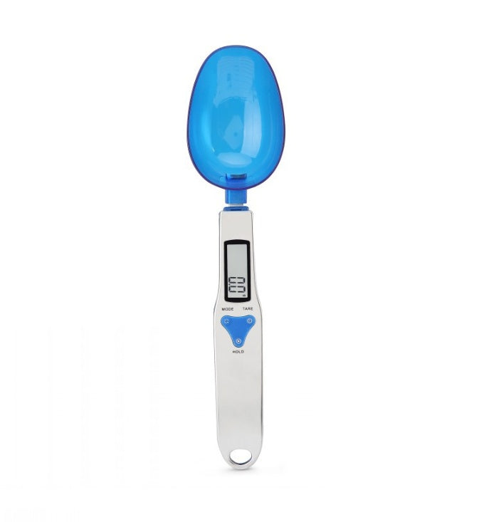 CJ digital spoon scale with three detachable measuring spoons, electronic kitchen tool for precise 500g 0.1g weight measurement