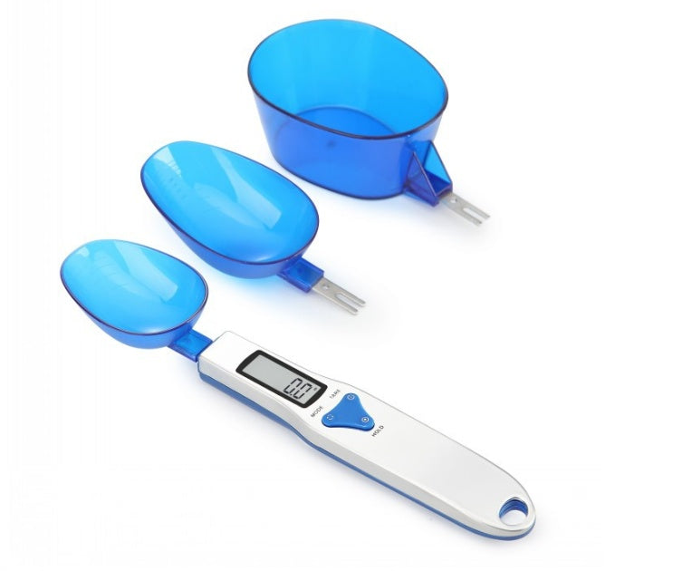 CJ digital spoon scale with 3 detachable measuring spoons, 0.1g precision, 500g capacity, electronic kitchen measurement tool