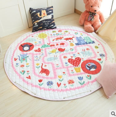 CJ Explosion Models cotton car storage mat with round outing design, ideal for children’s climbing and toy storage.