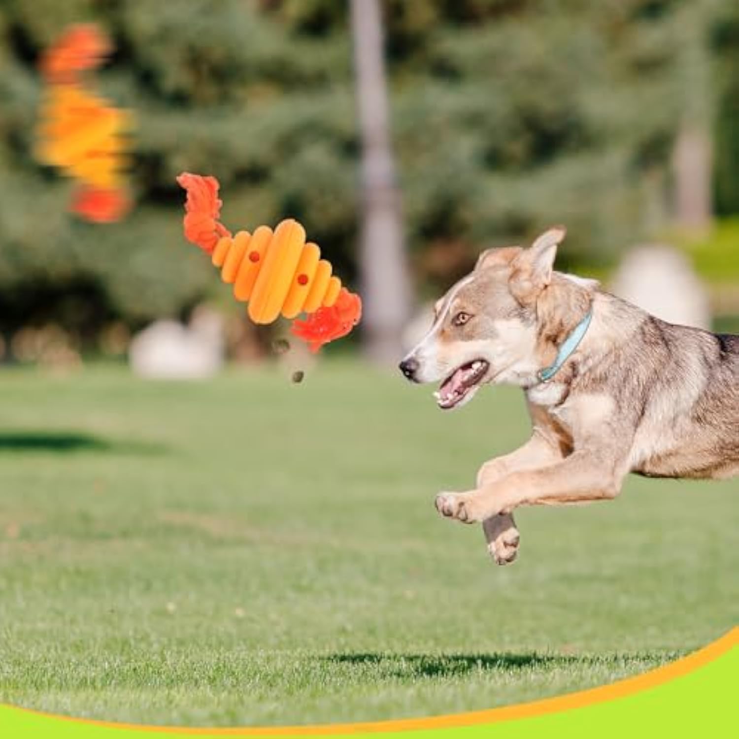 CJ dog ball with rope toy for large dogs, featuring a knot design and food-leaking feature, ideal for chewing and pet training.