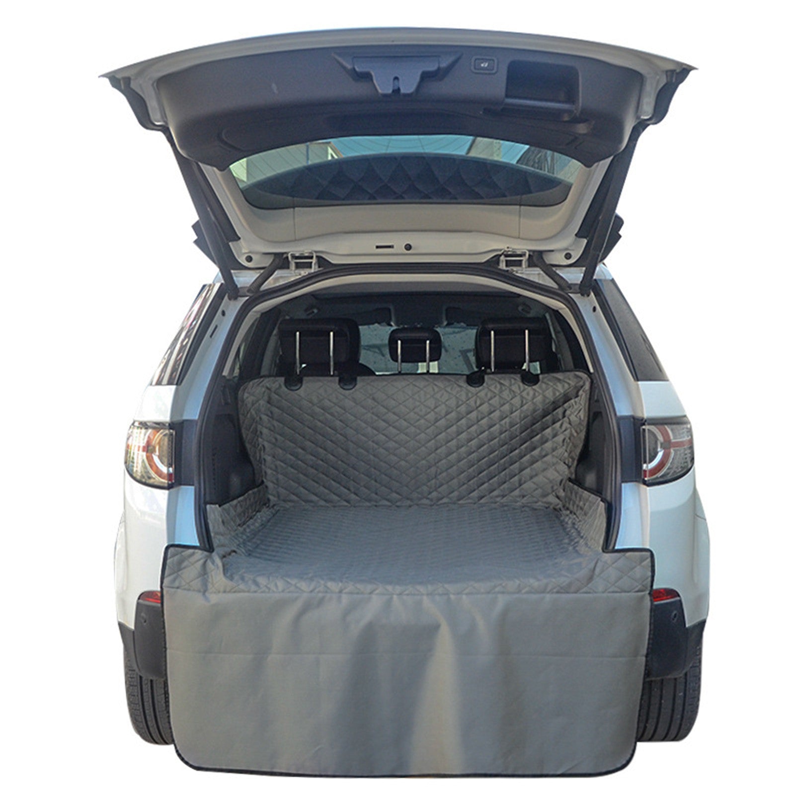 Waterproof pet car trunk mats by CJ, durable cushions designed to protect vehicle interiors from pet hair and mess.
