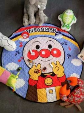 CJ Explosion Models cotton car storage mat and toy organizer with round outing climbing mat and bag for children.