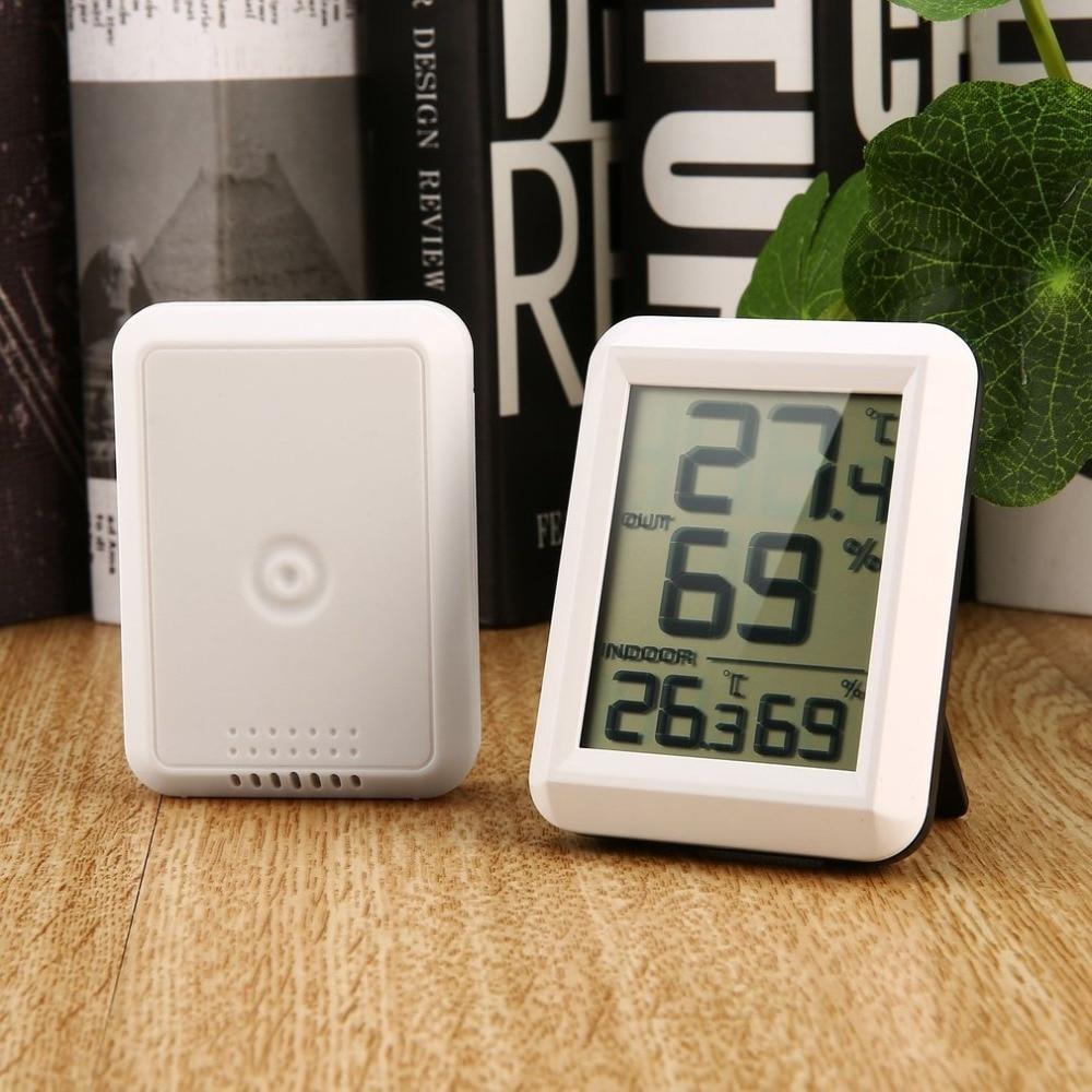 CJ digital indoor electronic thermometer displaying current room temperature on a sleek, modern digital screen.