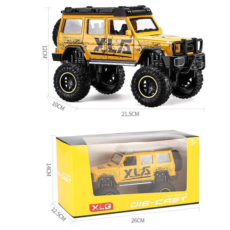 CJ simulation alloy off-road car model toy, detailed modified version of sturdy off-road vehicle, perfect for display or play.