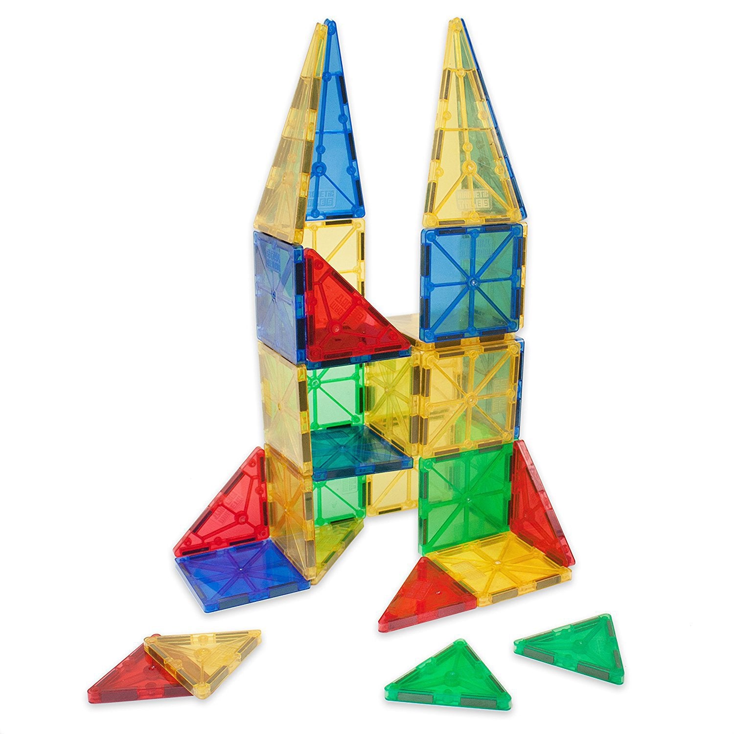 Colorful magnetic puzzle building block toys by CJ, featuring interconnected magnetic pieces for creative construction and play.