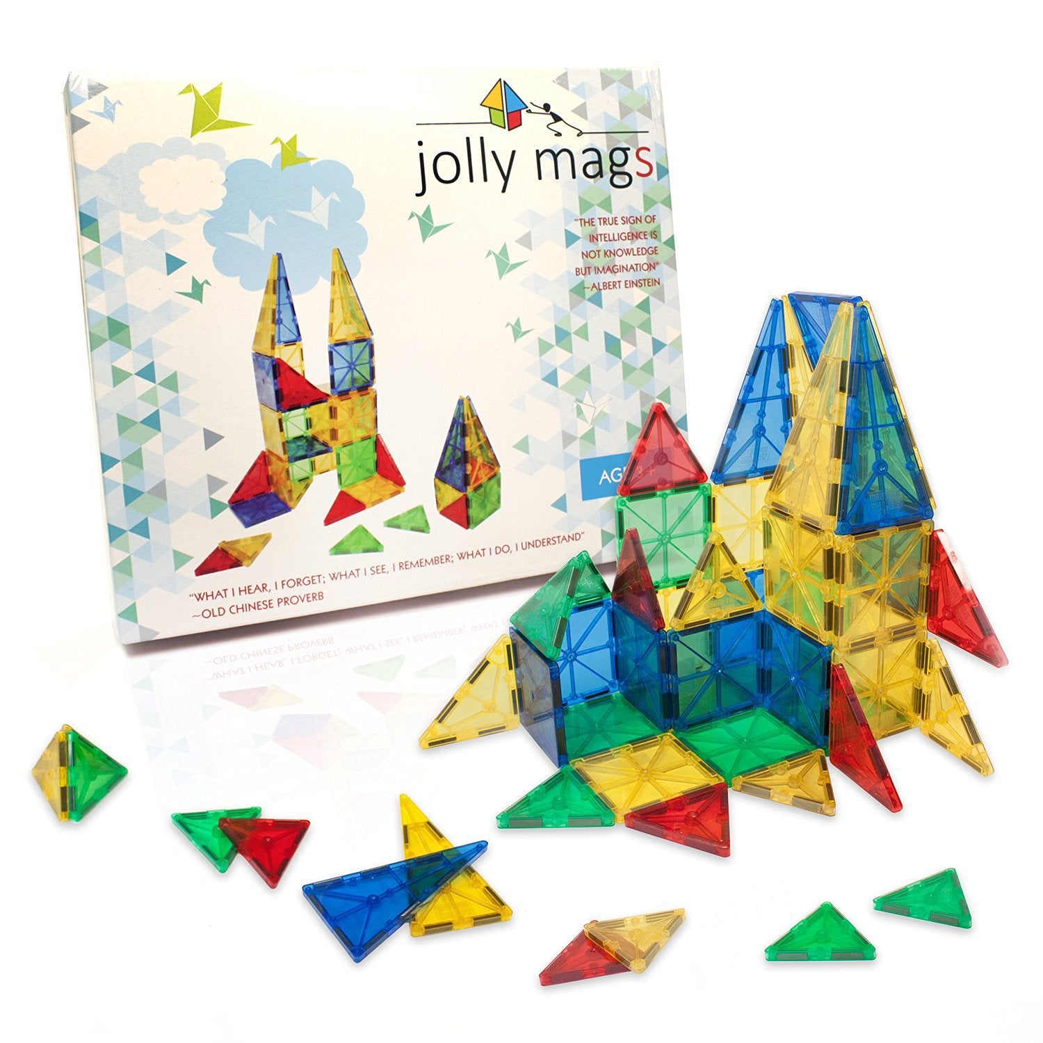 Colorful magnetic puzzle building block toys by CJ, featuring various shapes and sizes for creative construction and play.