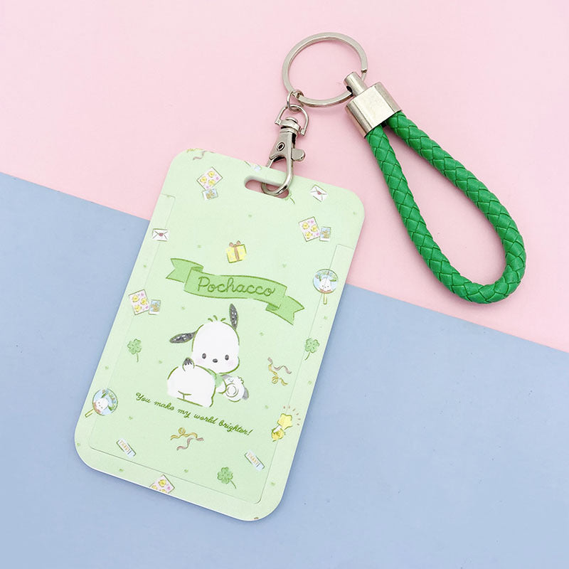 Cartoon girl student meal card set from CJ featuring colorful, playful designs for school lunch identification.