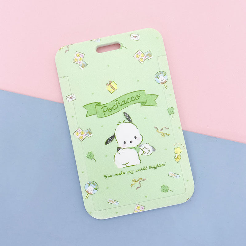 Cartoon girl student meal card set by CJ featuring colorful character illustrations for school lunch access.