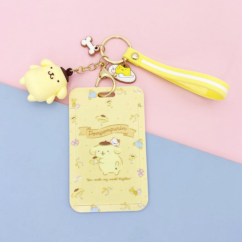 Cartoon girl student meal card set from CJ featuring colorful, playful designs for meal cards and school use.