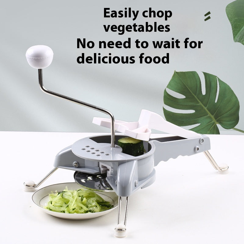 CJ multi-function vegetable chopper for kitchen use, featuring stainless steel blades and a compact design for easy food prep.