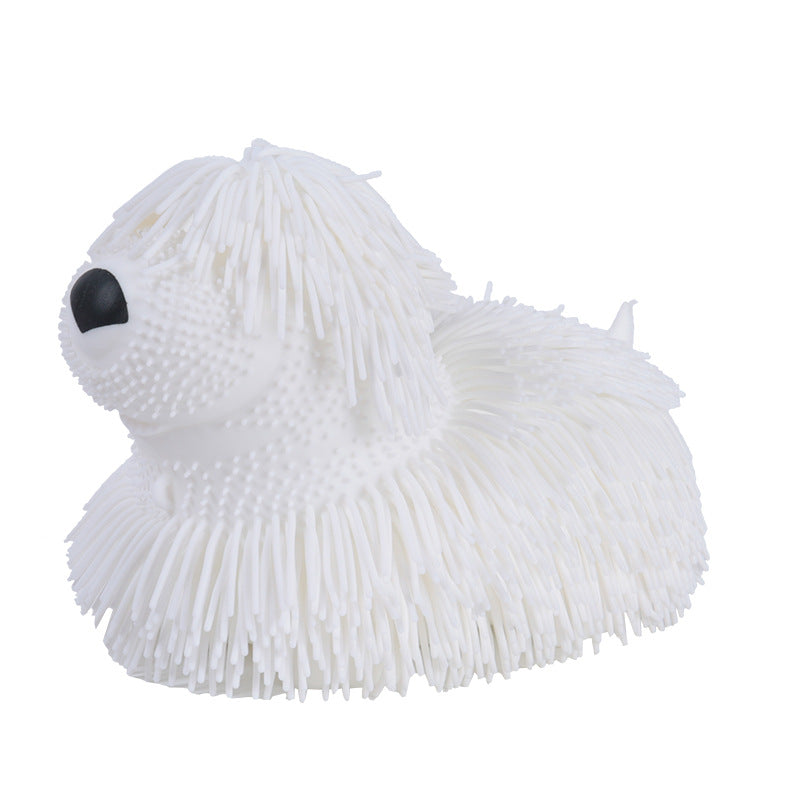 CJ dog squeezing toy decompression ball, colorful rubber pet toy designed for chewing and playtime fun.