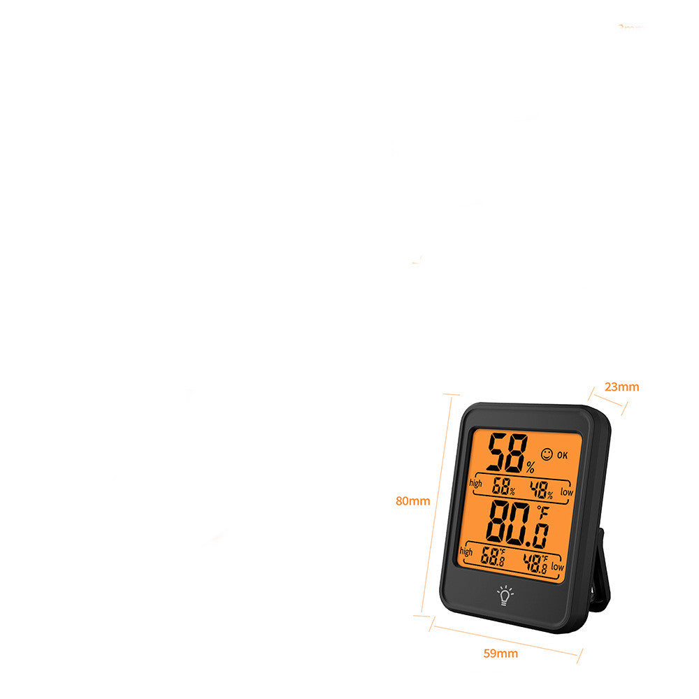 CJ digital home indoor electronic thermometer displaying current room temperature on a clear digital screen