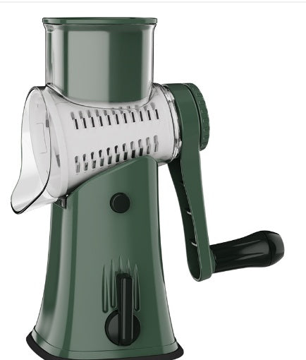 CJ household vegetable slicer and grater, multi-function kitchen tool with various blades for slicing and grating vegetables.