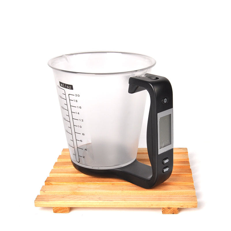 CJ kitchen electronic measuring cup and multifunctional meal scale showing digital display and stainless steel bowl for precise measurements