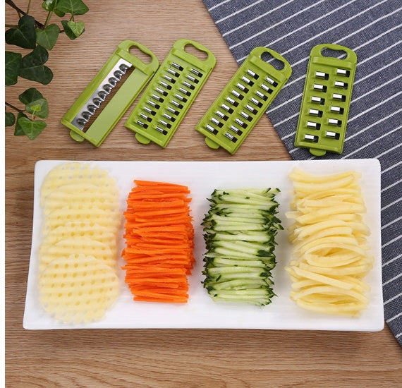 CJ multi-function chopper with stainless steel blades and ergonomic handle for efficient food chopping and preparation.
