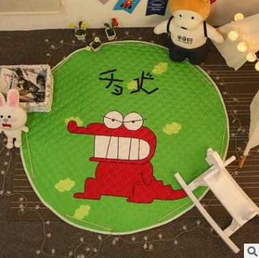CJ Explosion Models cotton car storage mat with round outing design, ideal for children's climbing and toy storage.