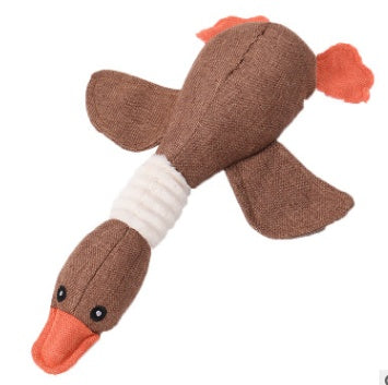 CJ Dayan sounding plush dog toy with interactive puzzle design, soft fabric, and playful sound features for pets.