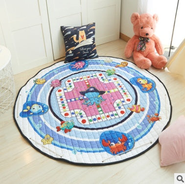 CJ explosion models cotton car storage mat and toy organizer, round outing climbing mat with storage bag for children
