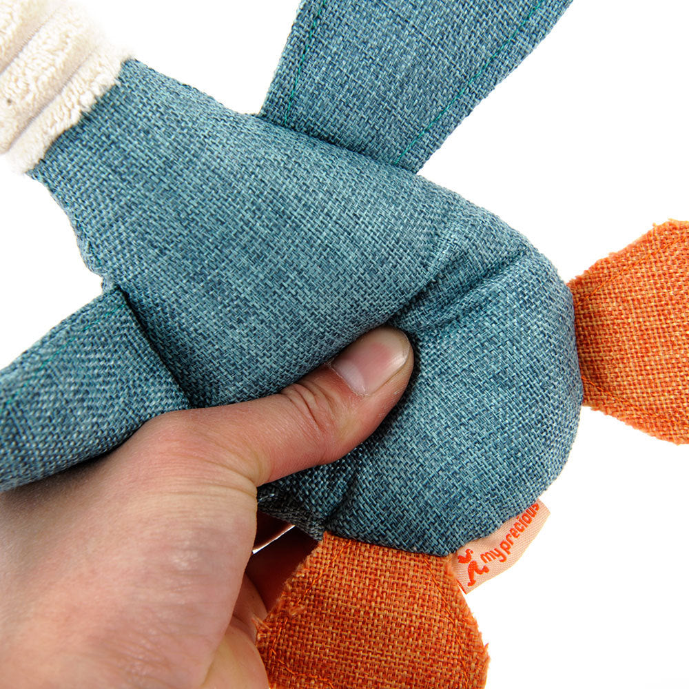 CJ Dayan sounding plush dog toys with pet sound features and puzzle design, soft plush material for interactive play.