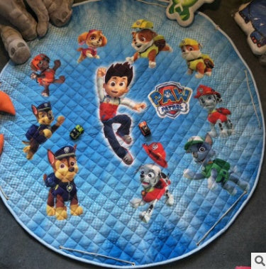 CJ explosion models cotton car storage mat with round outing design, ideal for children's climbing and toy storage.
