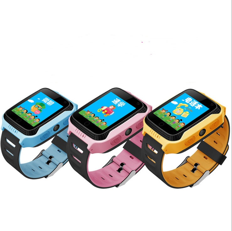 CJ smart watch with digital display, black band, and fitness tracking features visible on screen.