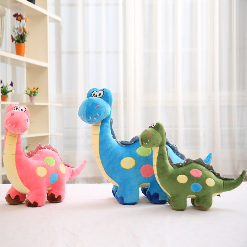 Children's cartoon dinosaur plush toy by CJ, soft and cuddly plush doll for kids, featuring colorful dinosaur design.