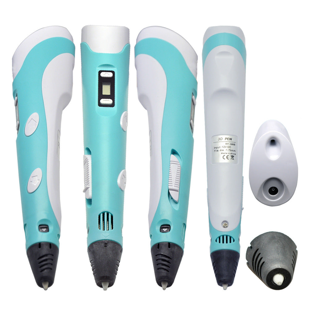 CJ 3D Printing Pen for children, educational DIY toy with smart ideas, showcasing the pen and creative 3D printing in action.