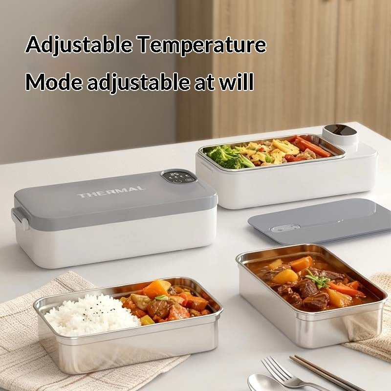 CJ insulated microwave meal prep containers with portable breakfast boxes, featuring durable design and secure lids for easy transport.