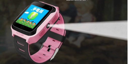 CJ smart watch displaying digital time and fitness tracking on a sleek black strap.