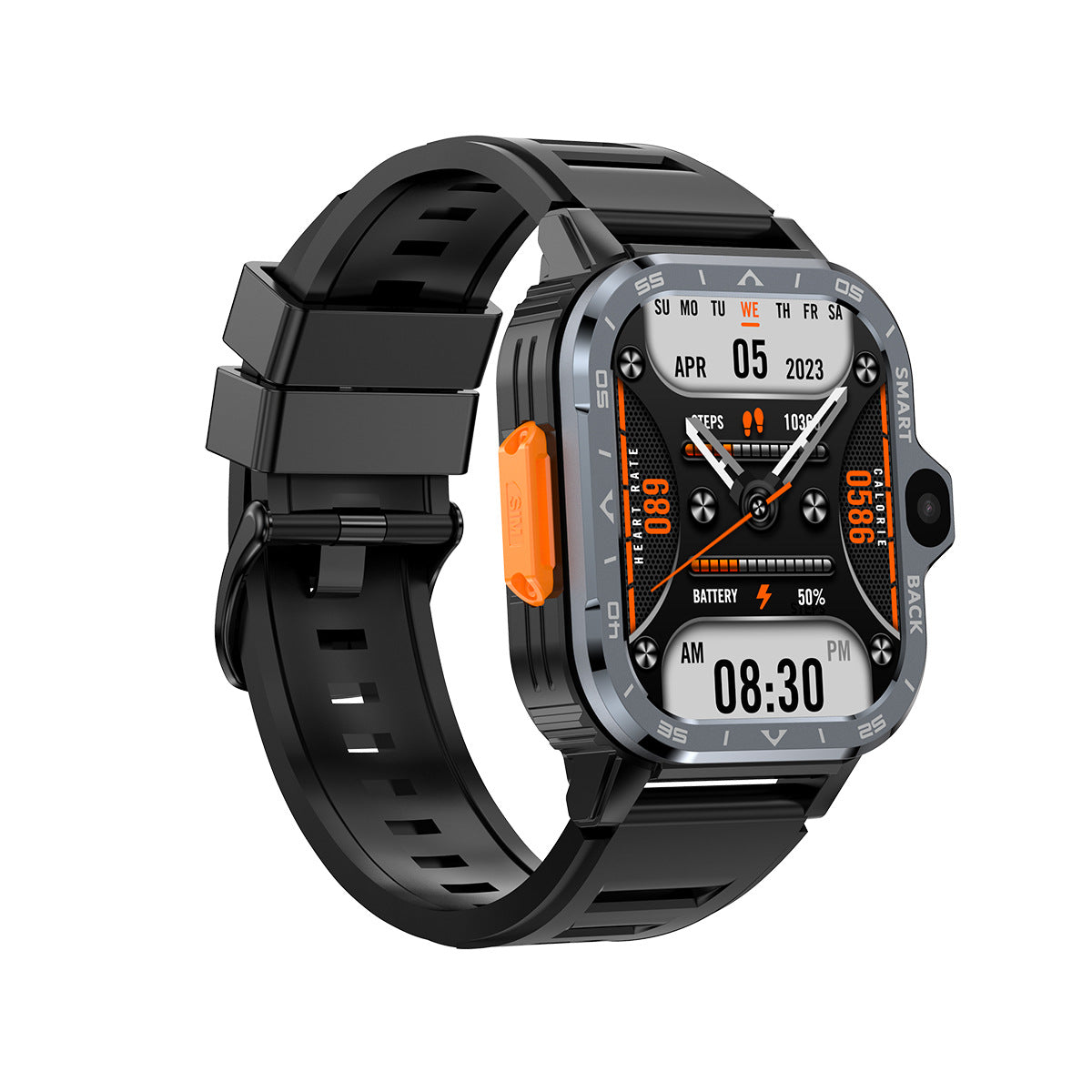 CJ student smart watch with Android internet, sports bracelet design, featuring digital display and fitness tracking functions.