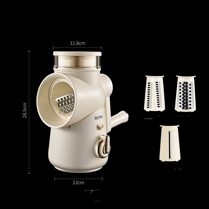 CJ roller vegetable cutter kitchen multi-function tool with stainless steel blades for slicing and chopping vegetables.