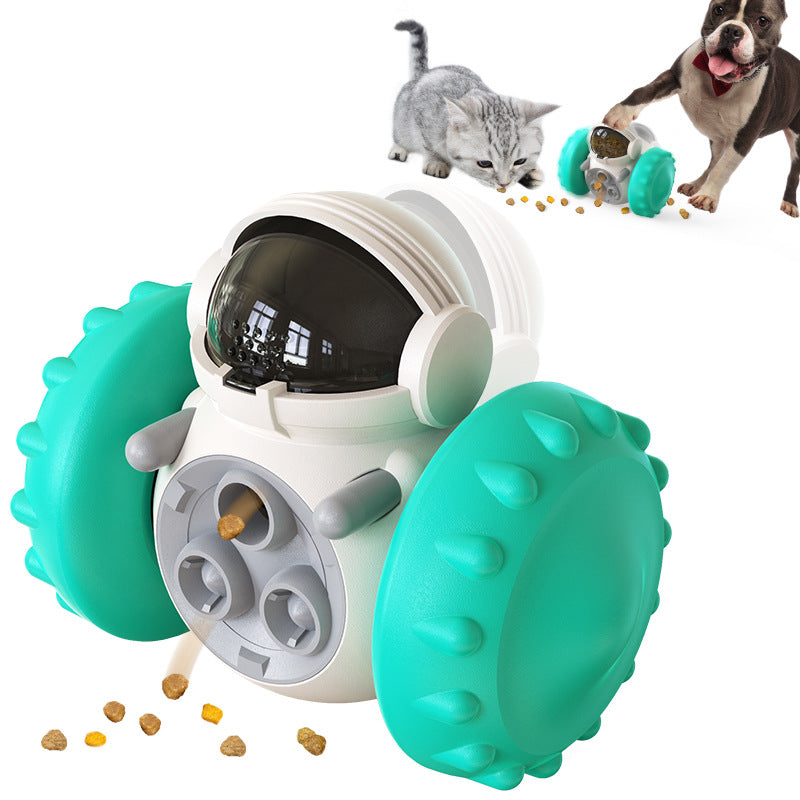 CJ interactive pet toy car for cats and dogs, featuring a slow food balance mechanism and multifunctional fun development activity
