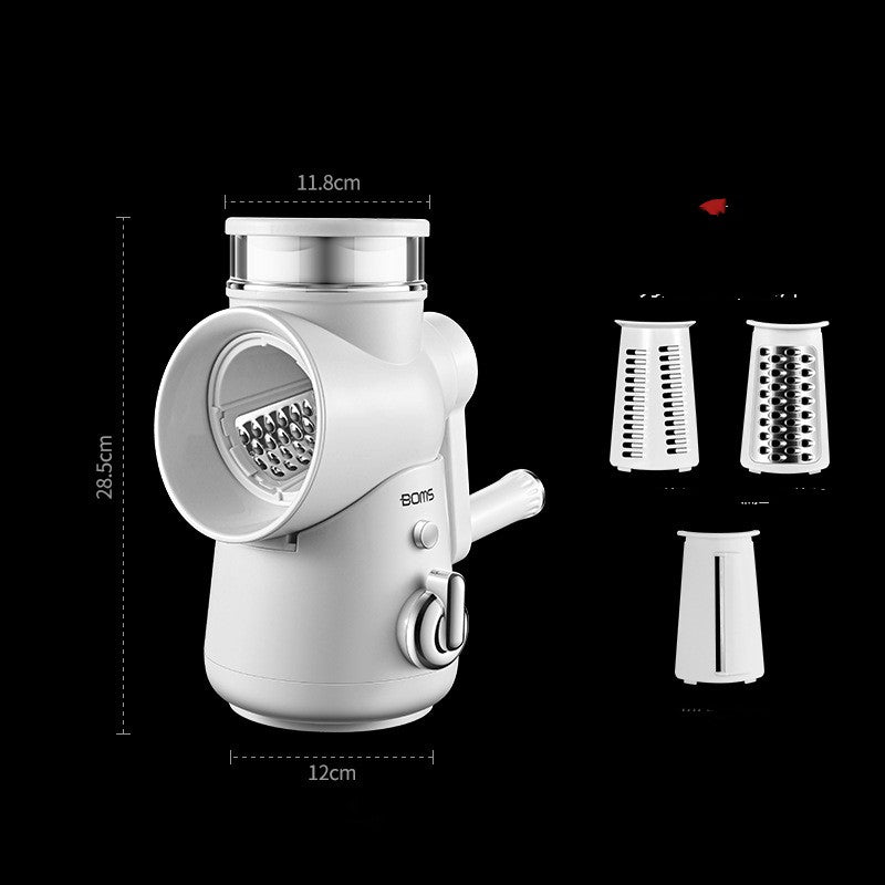 CJ roller vegetable cutter kitchen multi-function tool with stainless steel blades for slicing and shredding vegetables.