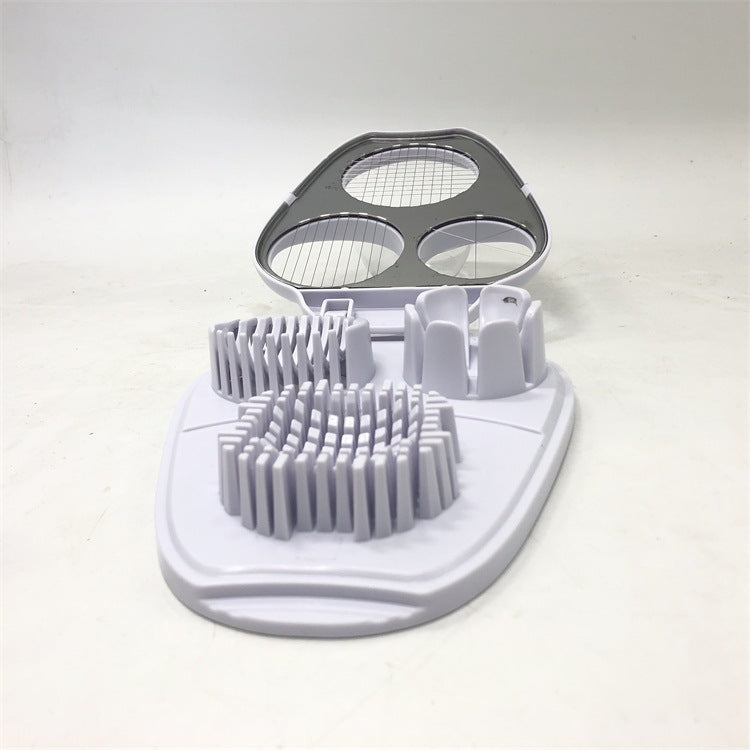 CJ multi-function vegetable cutter with stainless steel blades and adjustable settings for slicing and chopping vegetables.