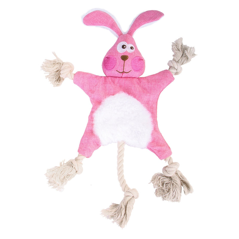 CJ plush dog toys, squeaky fox and squirrel stuffed pet toys for dogs and cats, ideal for chewing and play.