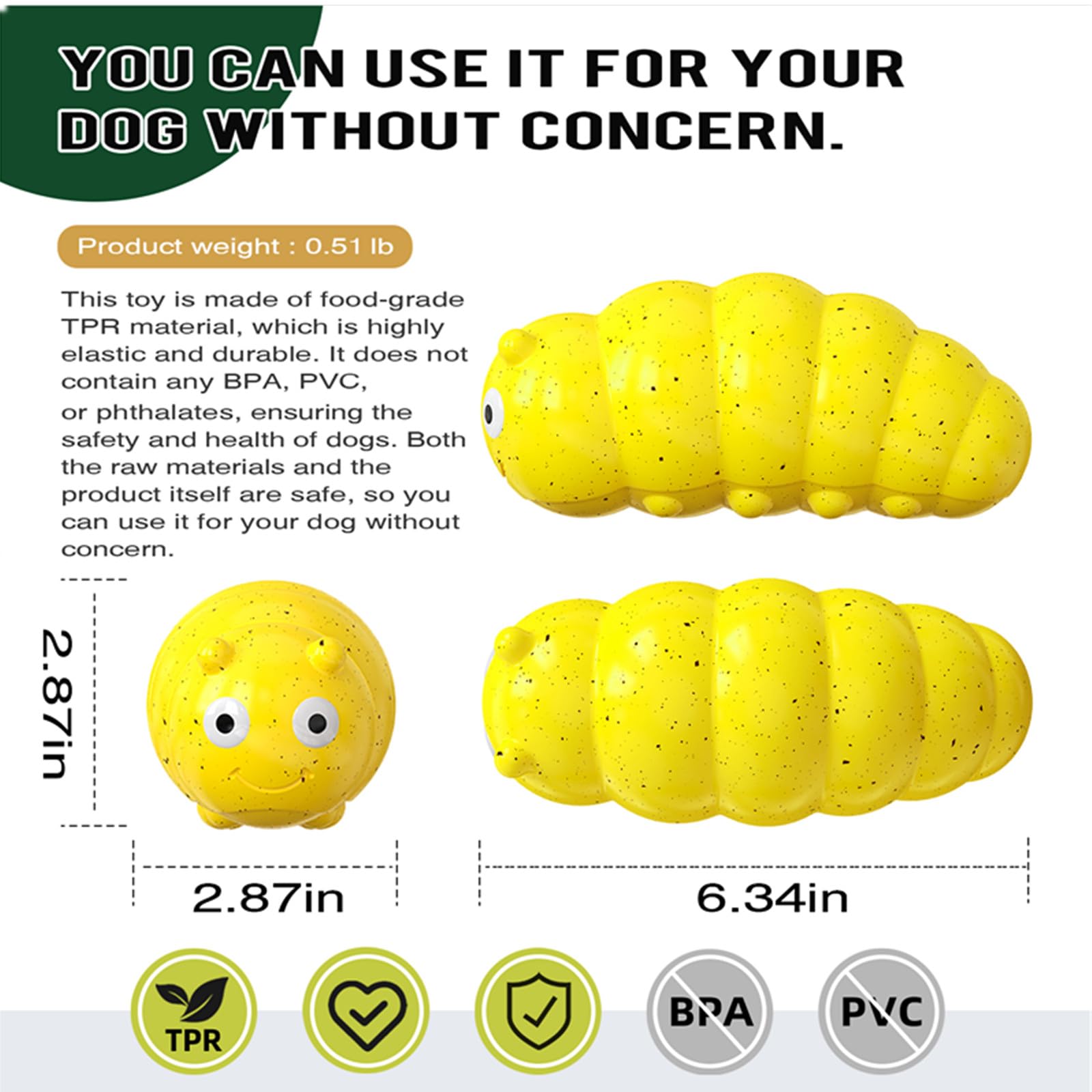 Durable CJ indestructible squeaky dog toy for aggressive chewers, medium size, made from food-grade material, with a tough, rugged design.