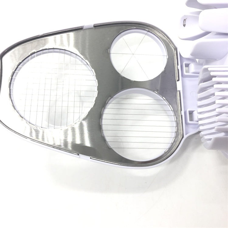 CJ multi-function vegetable cutter with stainless steel blades and adjustable slicing options, ideal for kitchen prep.