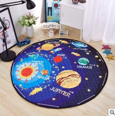 CJ Explosion Models cotton car storage and toy mat, round outing climbing storage bag for children, durable and portable.