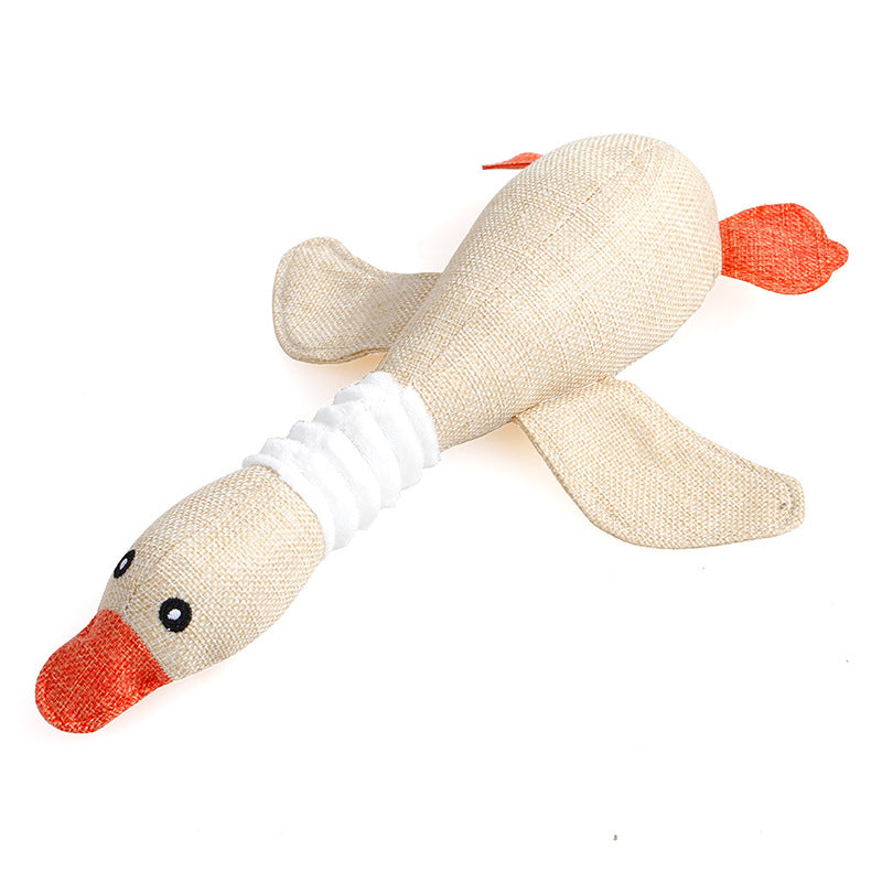 CJ Dayan sounding plush dog toy with puzzle features, designed for pets to enjoy sound and interactive play.