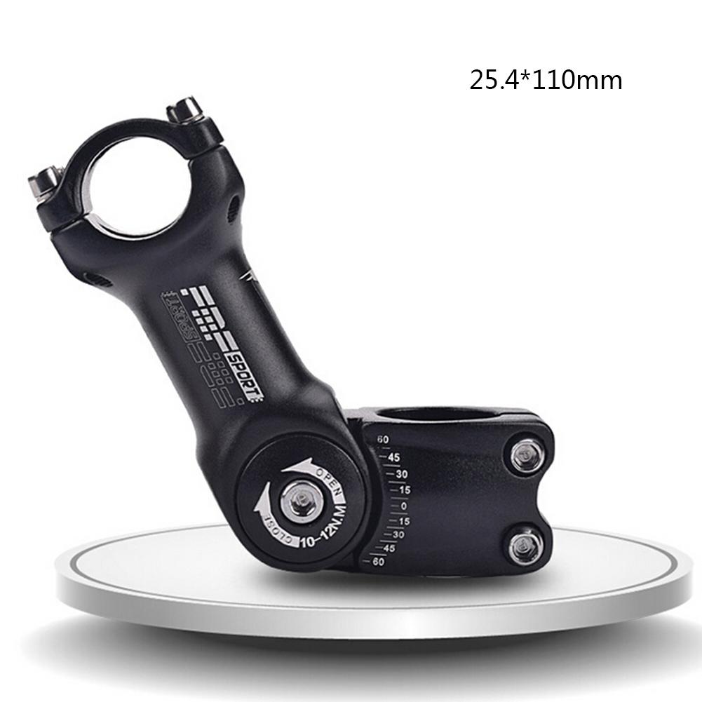 CJ bicycle adjustable stem with adjustable angle, featuring a sleek design and secure clamp for customized handlebar positioning.