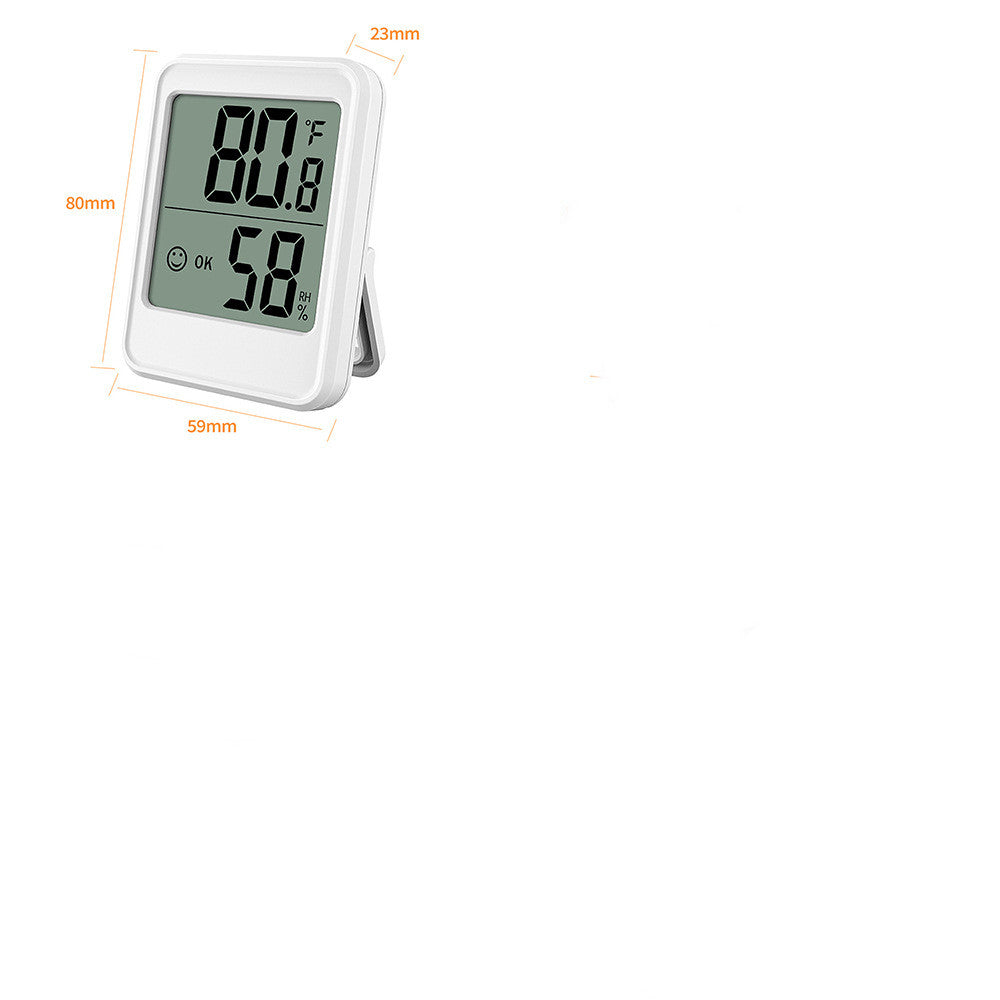 Digital indoor electronic thermometer by CJ showing temperature display on a sleek black device.
