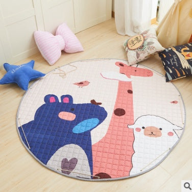 CJ Explosion Models cotton car storage mat and toy organizer with round outing climbing mat and storage bag for children.