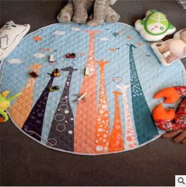 CJ Explosion Models cotton car storage mat and toy organizer with round outing climbing mat and storage bag for children.