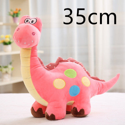 Colorful children's cartoon dinosaur plush toy by CJ, soft and cuddly plush doll for kids, featuring vibrant dinosaur design.
