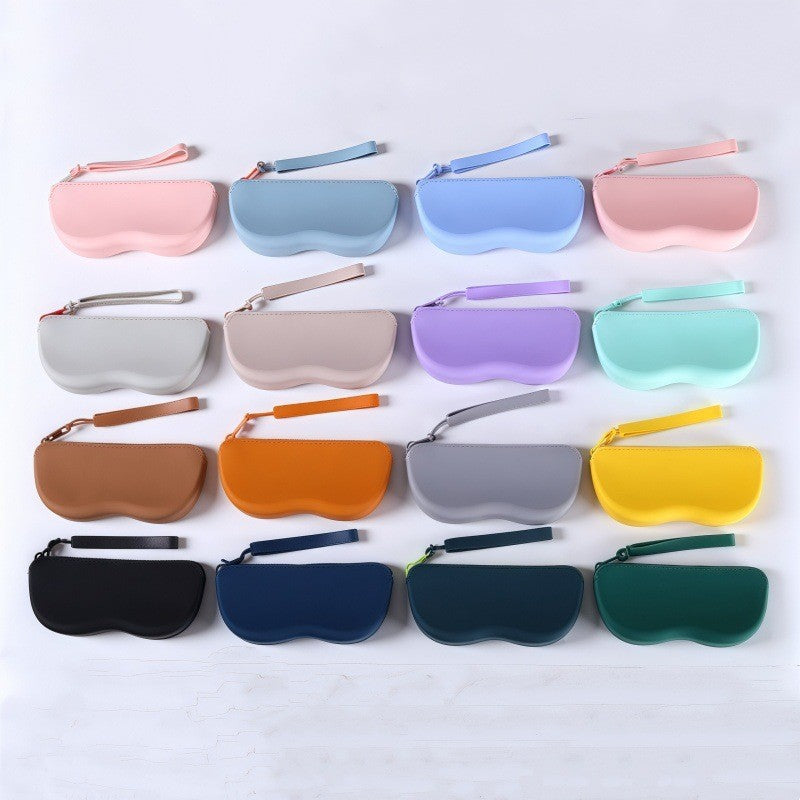 CJ mirror storage bag and silicone sunglasses hanging storage box with multiple compartments for organizing accessories